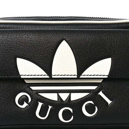 Gucci X ADIDAS Textured Dollar Calfskin Belt Bag Black 8 of 10