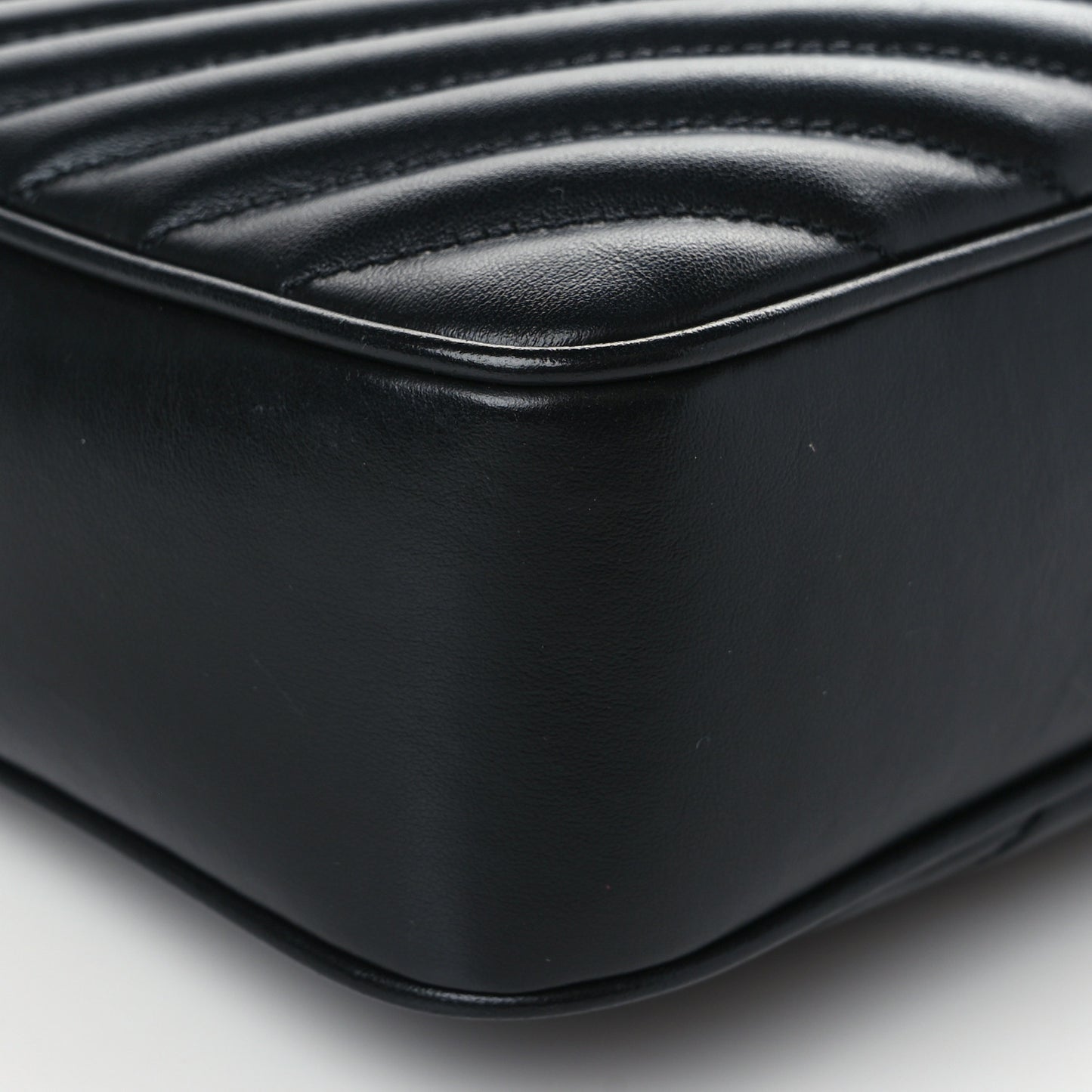 Calfskin Matelasse Monogram Monochrome Lou Camera Bag Black