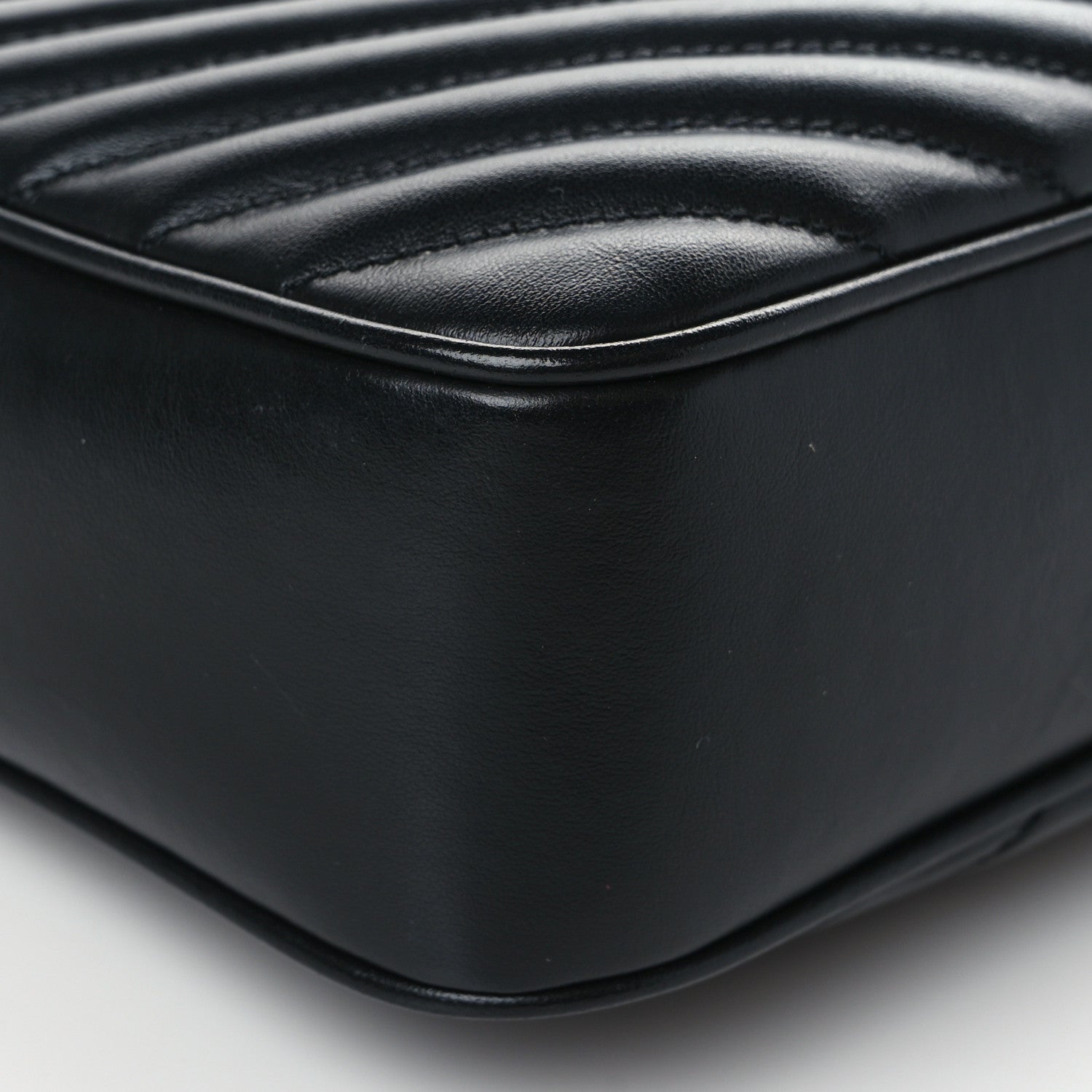 Saint Laurent Calfskin Matelasse Monogram Monochrome Lou Camera Bag Black 6 of 8