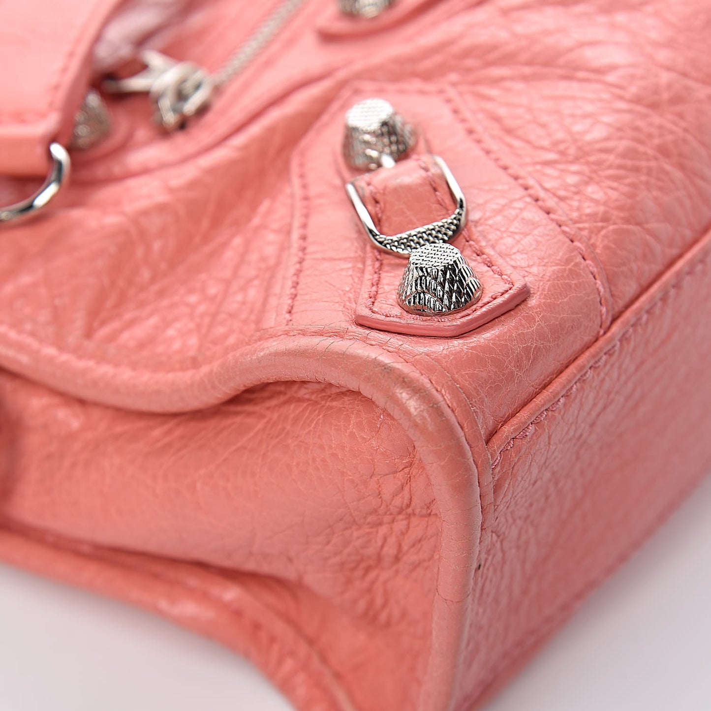 Agneau Giant 12 Silver Hardware Mini City Rose Azalee