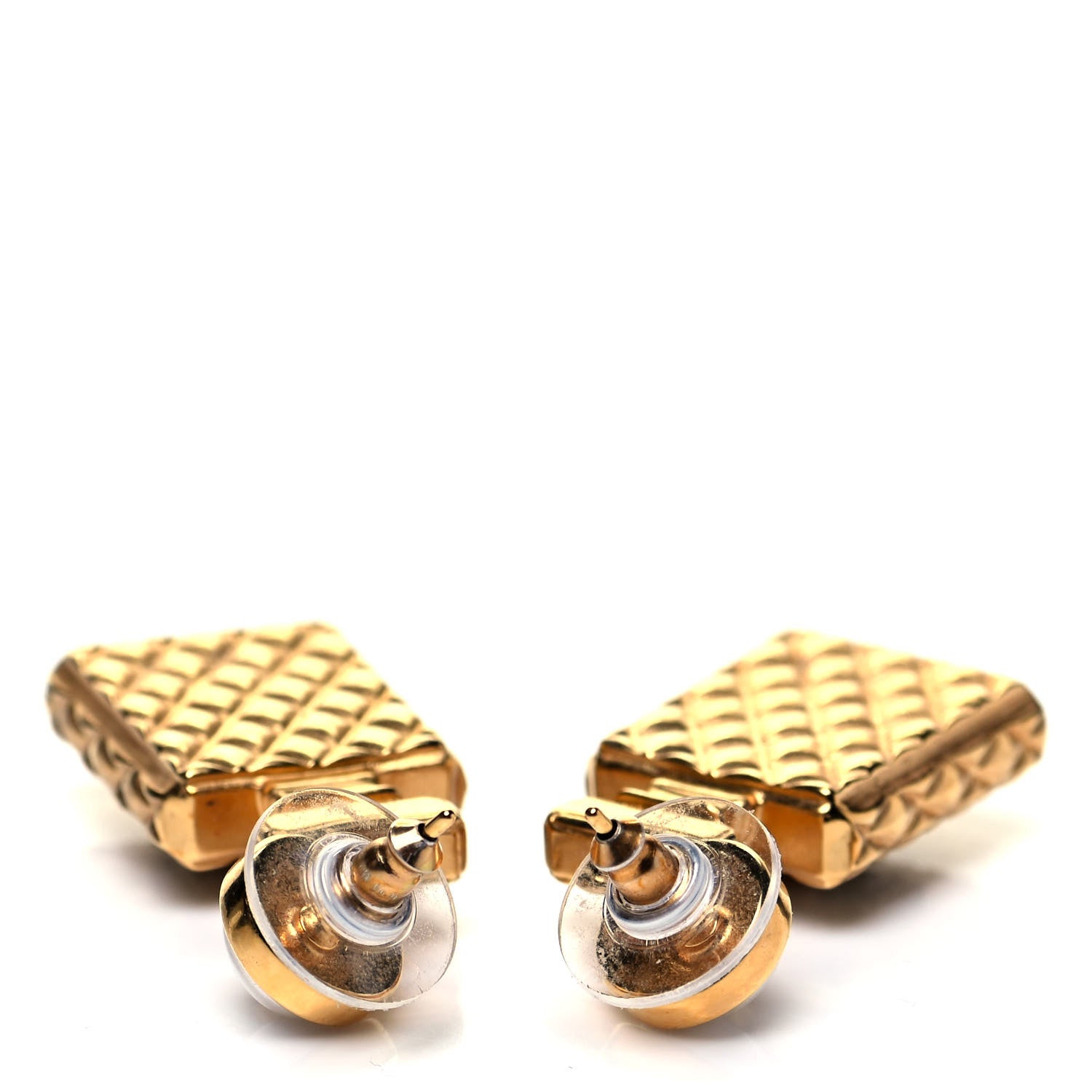 Chanel Crystal Pearl CC Perfume Bottle Drop Earrings Gold 3 of 4
