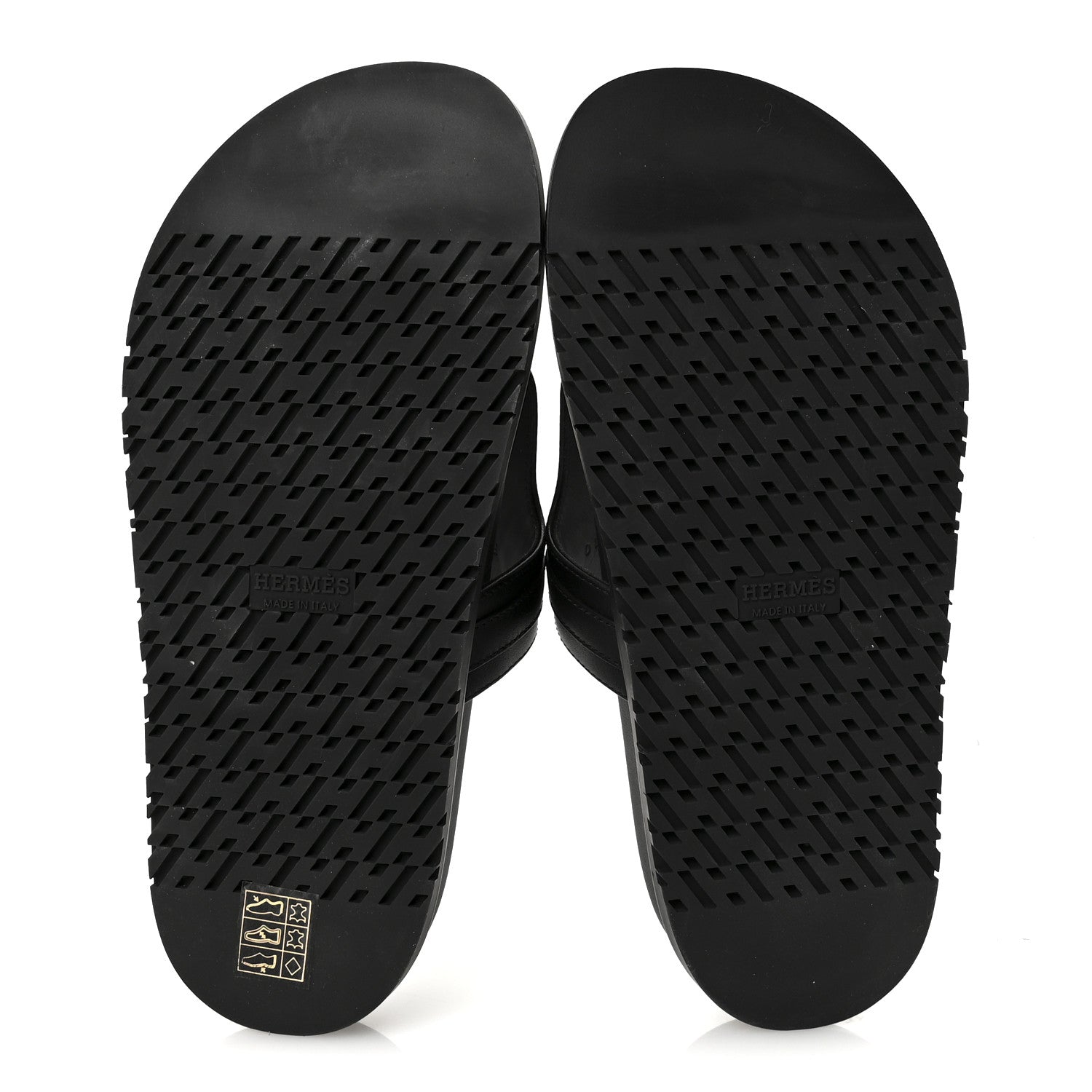 Hermes Calfskin Womens Empire Sandals 37.5 Black 6 of 8