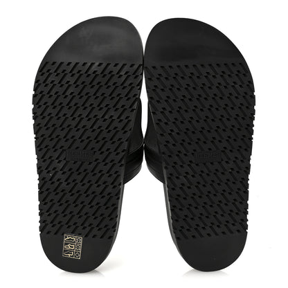 Hermes Calfskin Womens Empire Sandals 37.5 Black 6 of 8
