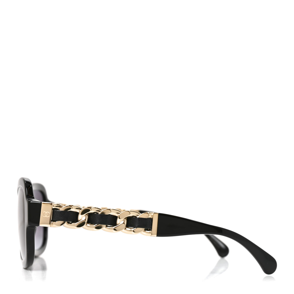 Acetate Chain Sunglasses 5465-Q Black