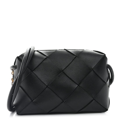 Bottega Veneta Lambskin Maxi Intrecciato Small Cassette Camera Bag Black 1 of 10