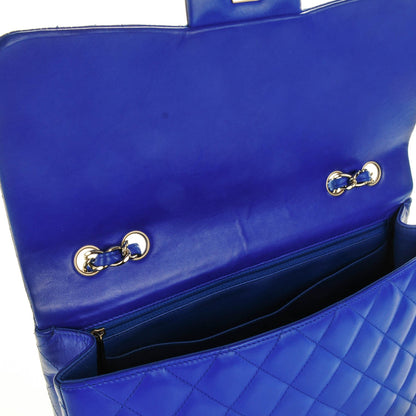 Chanel Lambskin Quilted Jumbo Single Flap Blue 10 of 10