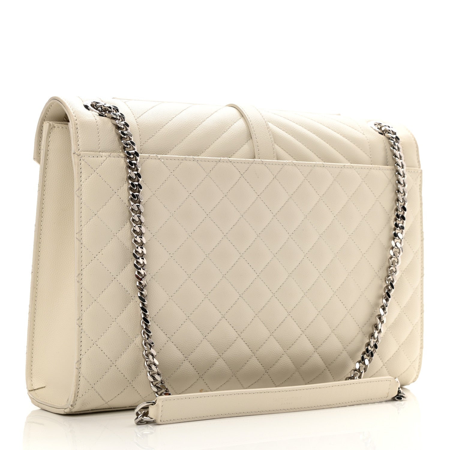 Saint Laurent Grain De Poudre Large Tri-Quilt Monogram Satchel Porcellana 3 of 13