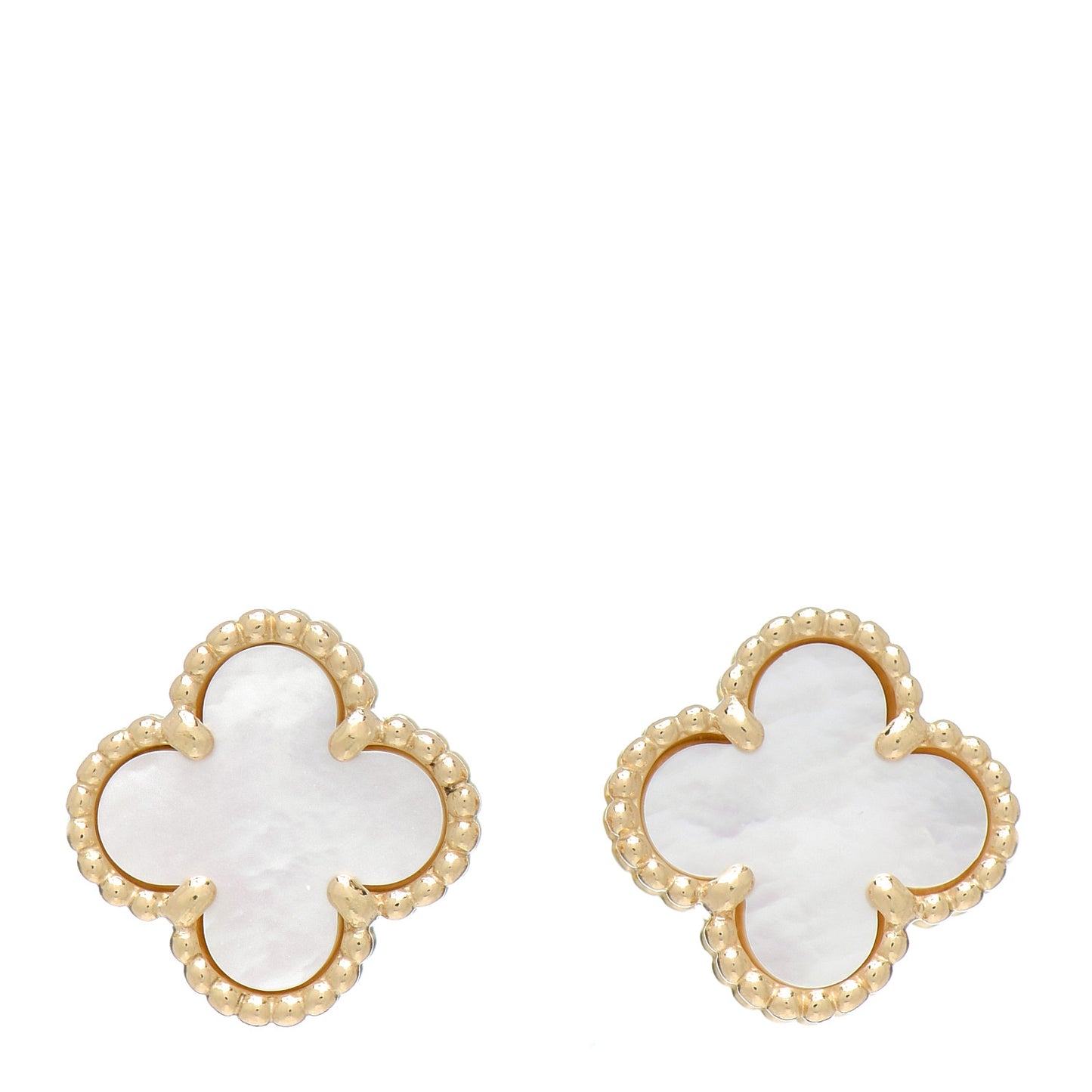 18K Yellow Gold Mother of Pearl Sweet Alhambra Earrings