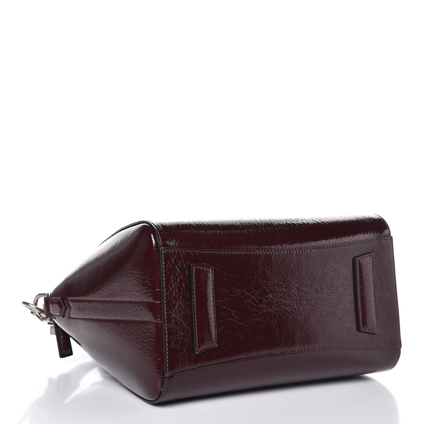 Crinkled Patent Calfskin Small Antigona Aubergine