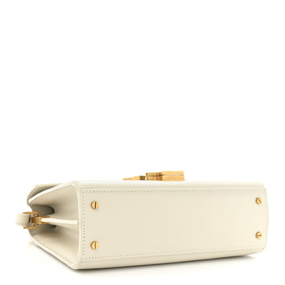 Saint Laurent Grain de Poudre Mini Classic Monogram Cassandra Top Handle Vintage White 4 of 14