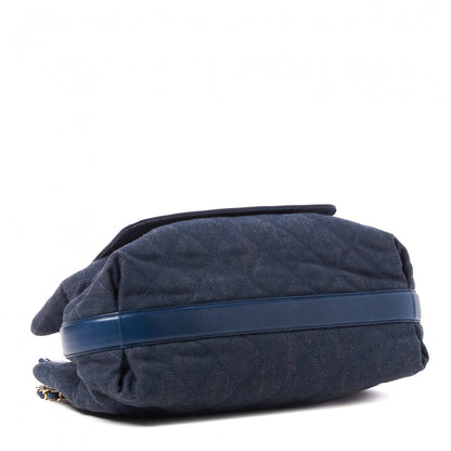 Chanel Denim Calfskin Quilted Tote Blue 3 of 8