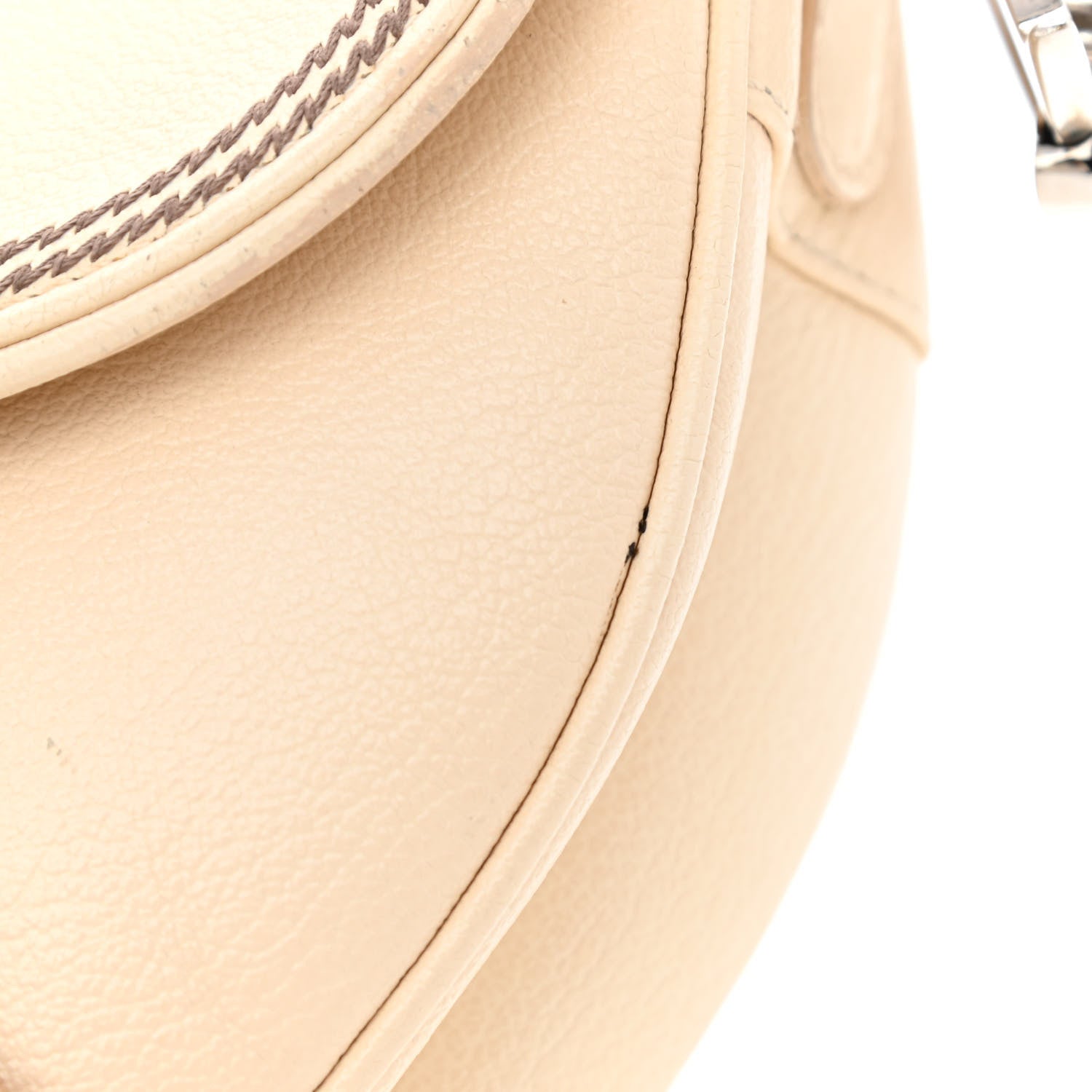 Christian Dior Grained Calfskin Saddle Bag Beige 17 of 17