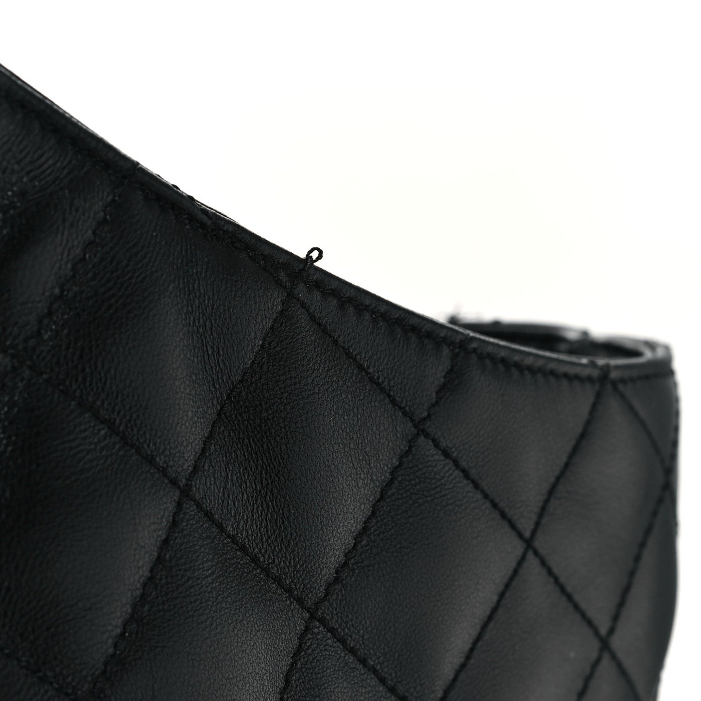 Lambskin Quilted Maxi Icare Shopping Tote Black