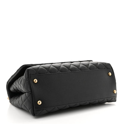 Chanel Caviar Quilted Small Coco Handle Flap Black 4 of 10