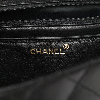 Chanel Caviar Quilted Jumbo Kelly Flap Black 6 of 12