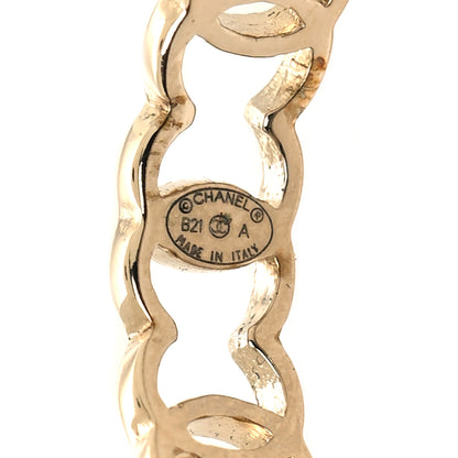 Chanel CC Hoop Earrings Gold 4 of 5