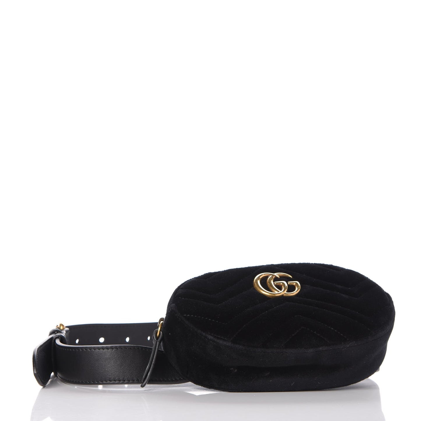 Velvet Matelasse GG Marmont Belt Bag 75 30 Black