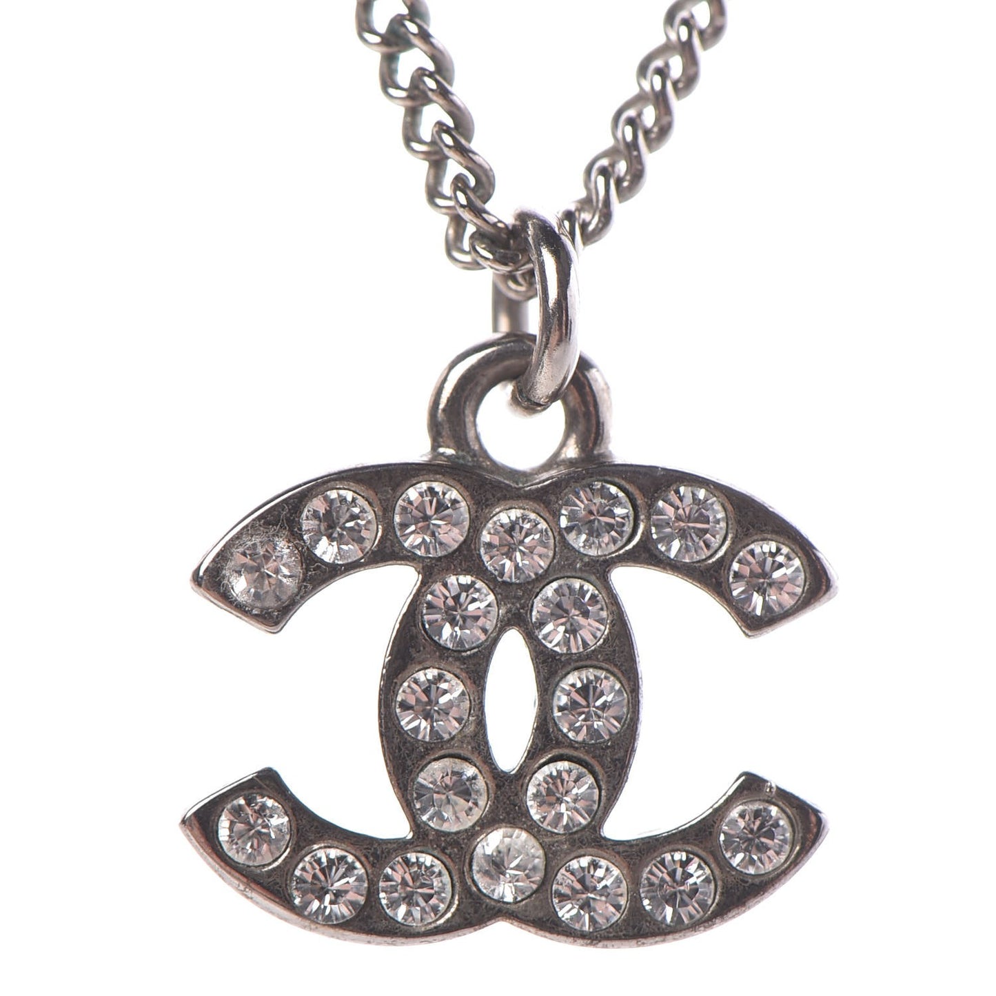 Crystal CC Necklace Silver