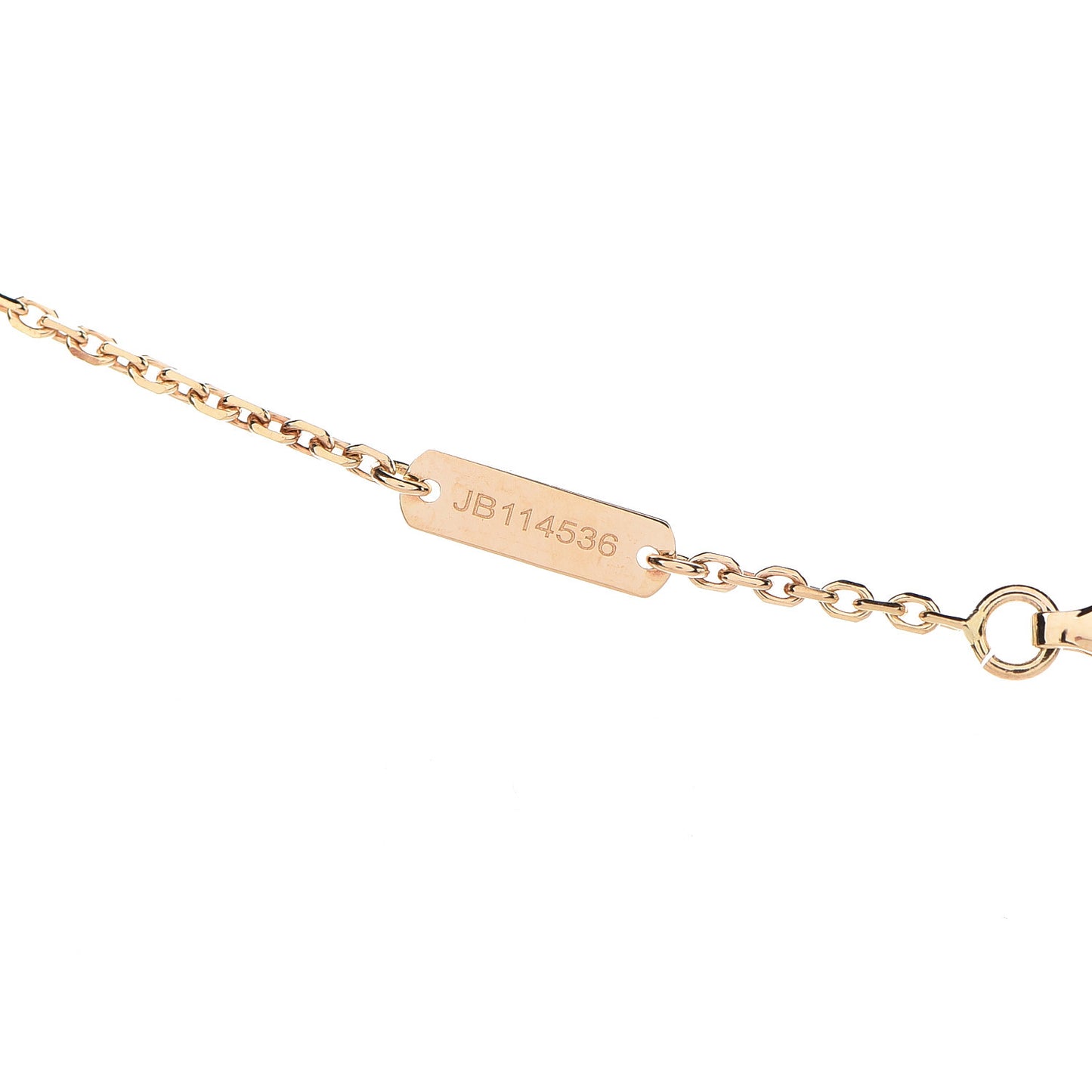 18K Yellow Gold Mother of Pearl Vintage Alhambra Pendant Necklace