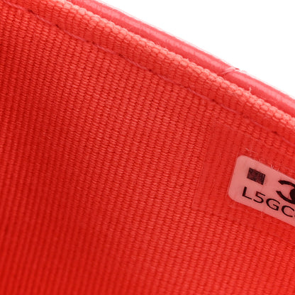 Chanel Shiny Lambskin Quilted Card Holder On Chain Pink 7 of 10