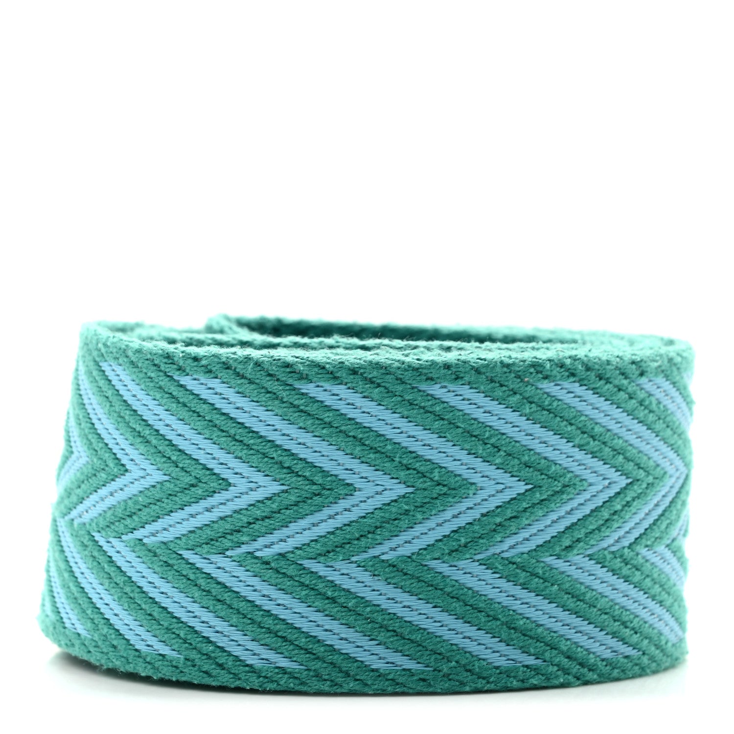 Hermes Toile Swift 50mm Sangle ZigZag Shoulder Strap Bleu Du Nord Vert Veronese 2 of 5