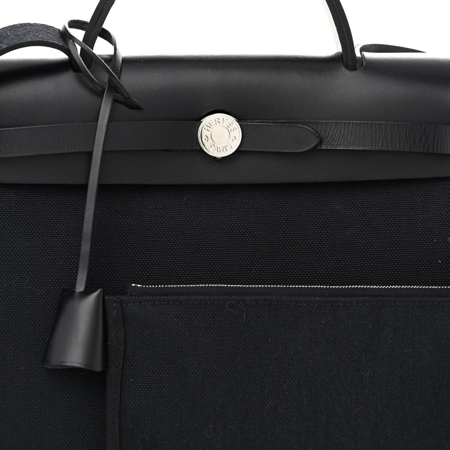 Hermes Military Toile Vache Hunter Herbag Zip Retourne 31 PM Black 5 of 9