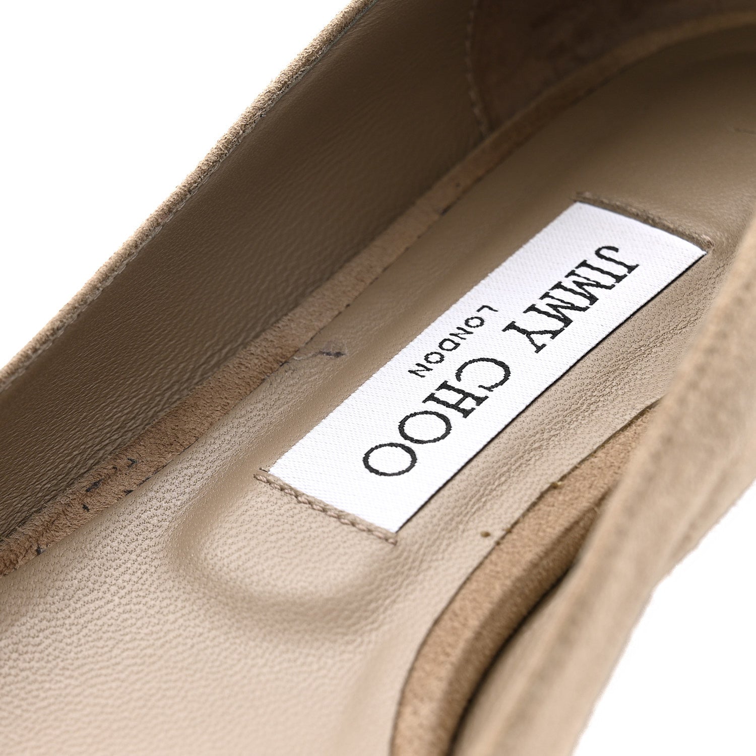 Jimmy Choo Suede Alina Flats 39.5 Taupe 1877999 – FASHIONPHILE