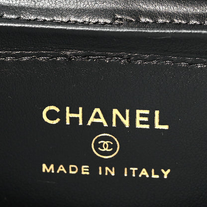 Chanel Caviar Quilted Mini Vanity Wrist Case With Chain Black 6 of 11