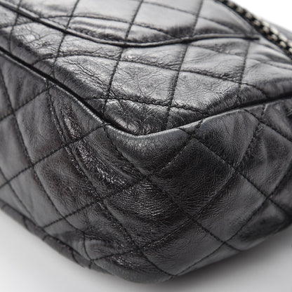 Chanel Metallic Aged Calfskin Quilted Medium Reissue Camera Case Black 11 of 12