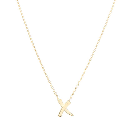 Tiffany 18K Yellow Gold Paloma Picasso X Pendant Necklace 1 of 6