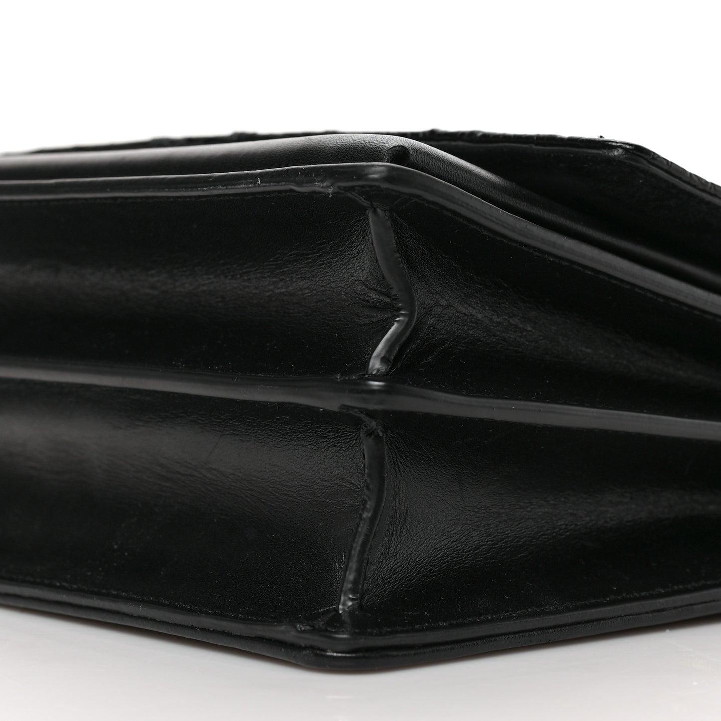 Calfskin Mixed Quilted Crocodile Embossed Medium Monogram Sunset Black