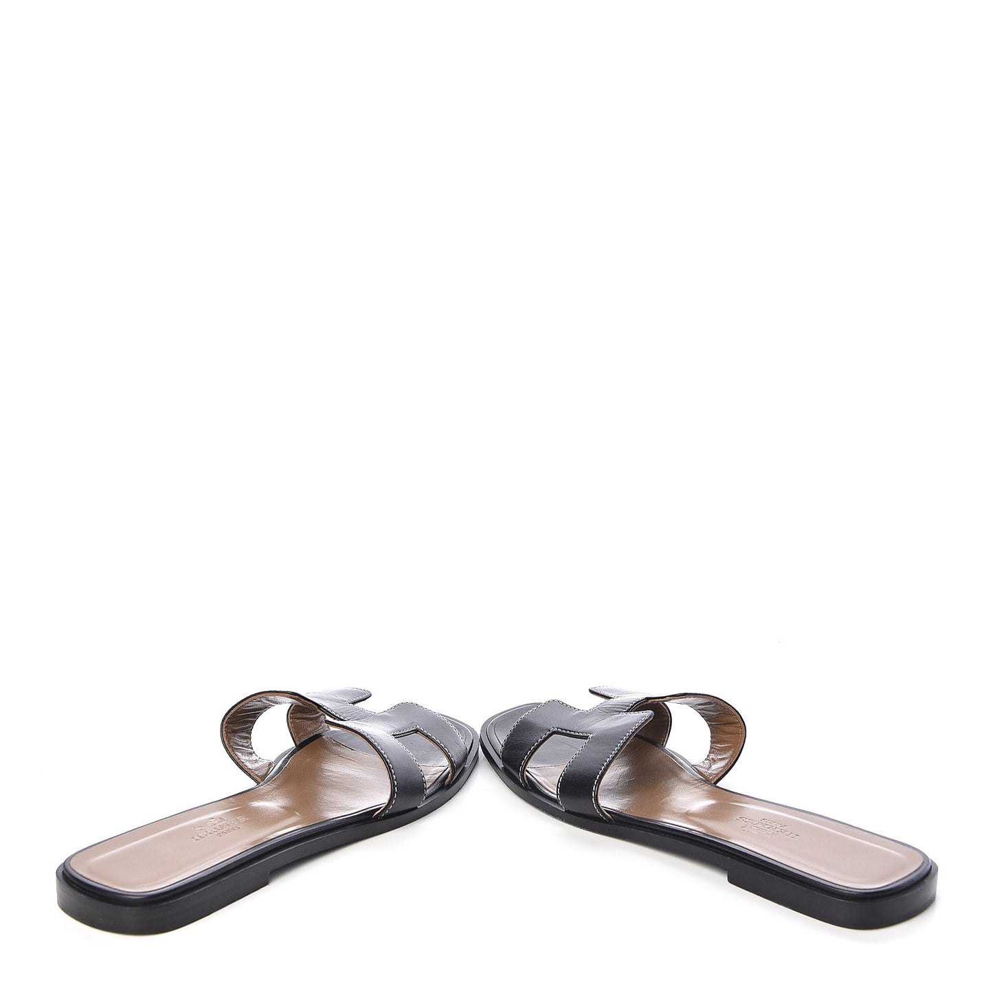 Box Calfskin Oran Sandals 39 Black