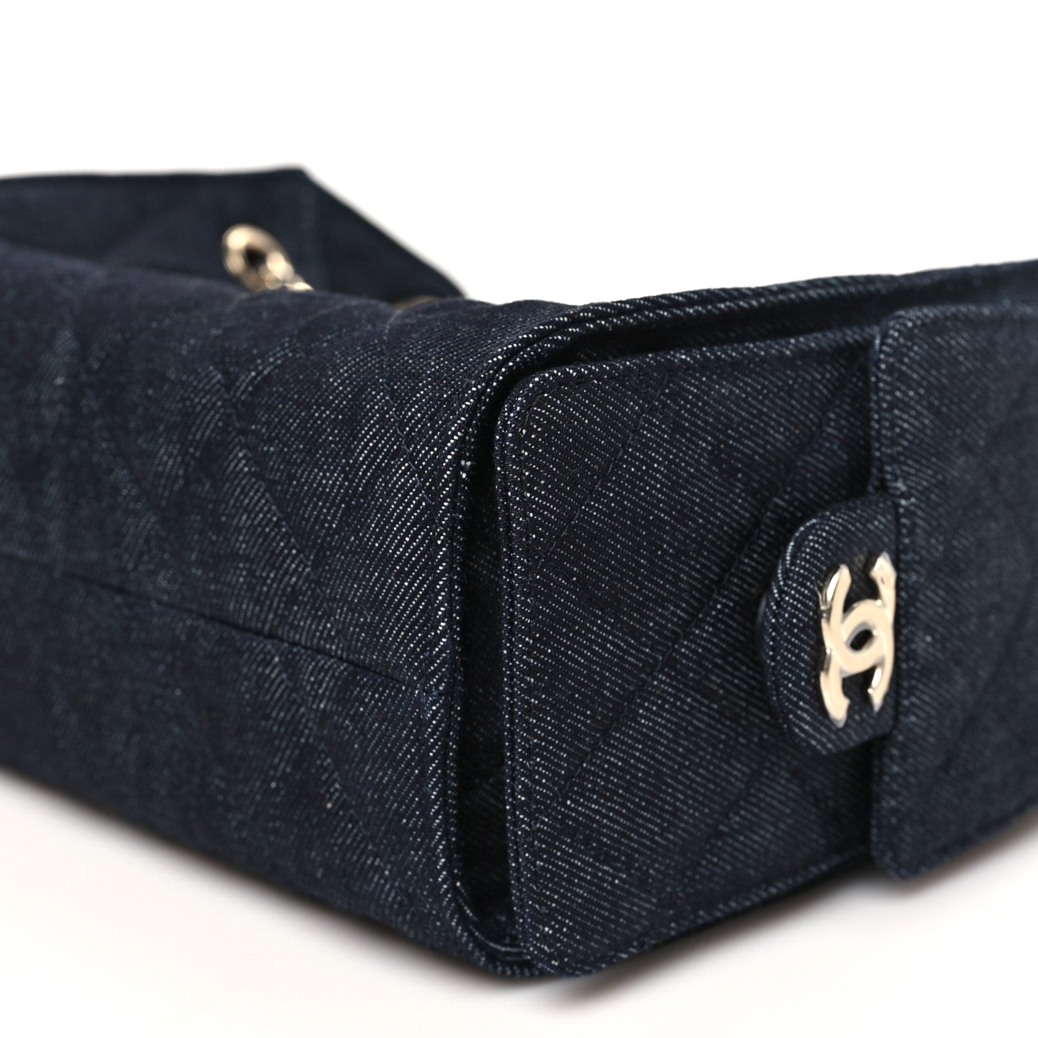 Chanel Denim Quilted Mini Chanel 25 Handbag Dark Blue 10 of 10