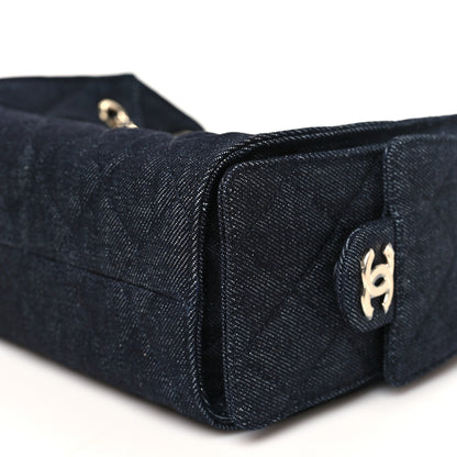 Chanel Denim Quilted Mini Chanel 25 Handbag Dark Blue 10 of 10