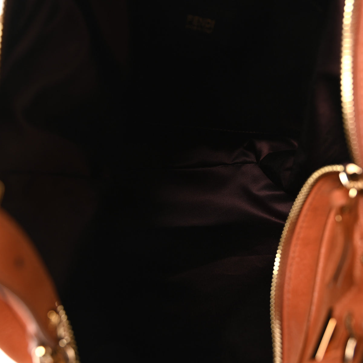 Fendi Metallic Calfskin Forever Hobo Brown 5 of 10