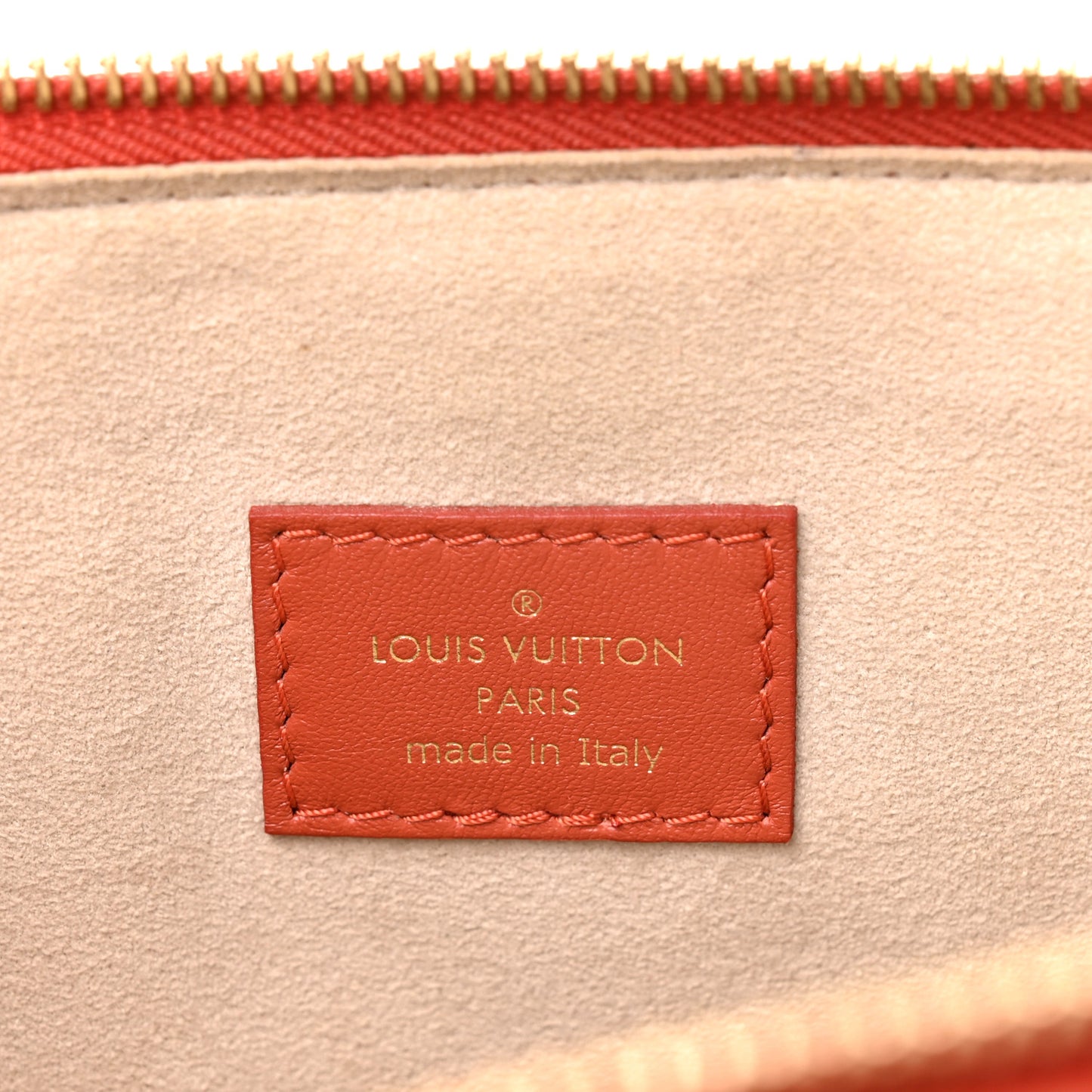 Lambskin Embossed Monogram Coussin PM Terracotta Brown