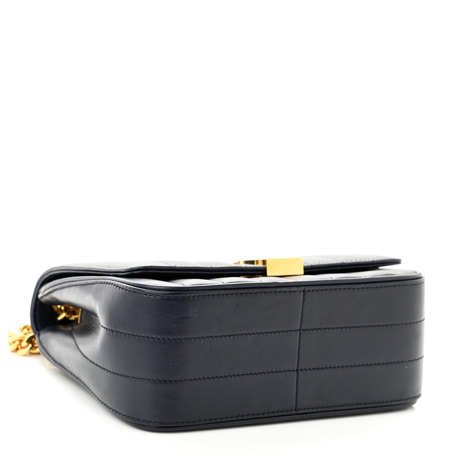 Lambskin Matelasse Monogram Medium Vicky Chain Bag Blue