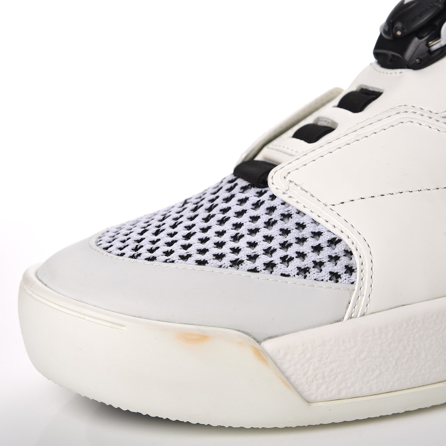 Louis Vuitton Mesh Calfskin Damier Embossed Fuel Power Sneakers 6 White 11 of 13