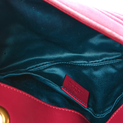 Gucci Velvet Matelasse Medium GG Marmont Shoulder Bag Light Raspberry Rose 5 of 9