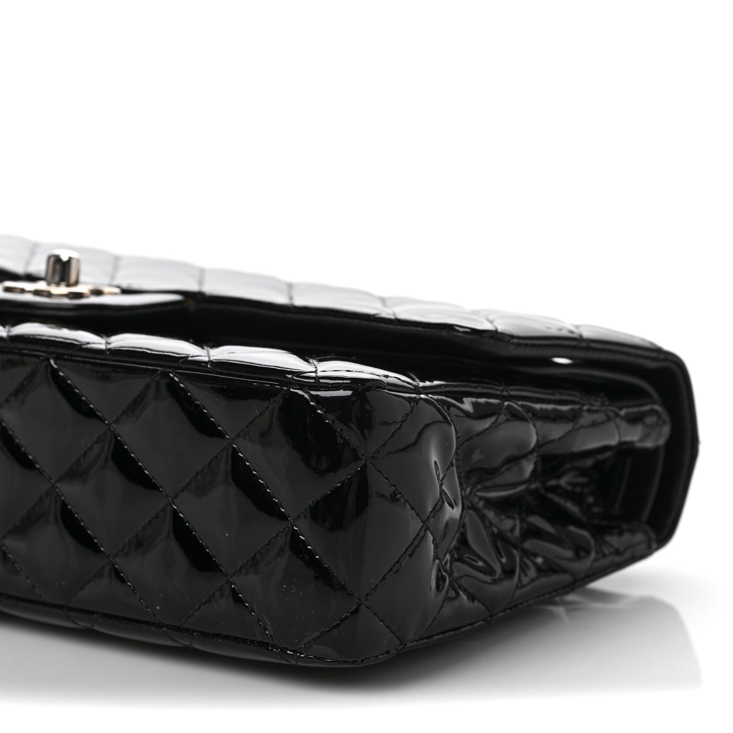 Chanel Patent Quilted Medium Double Flap Black 9 of 10