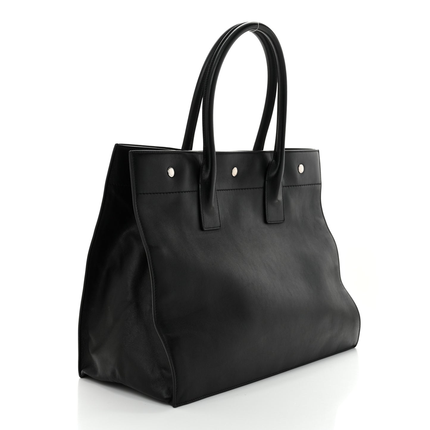 Smooth Calfskin Rive Gauche Small Tote Black