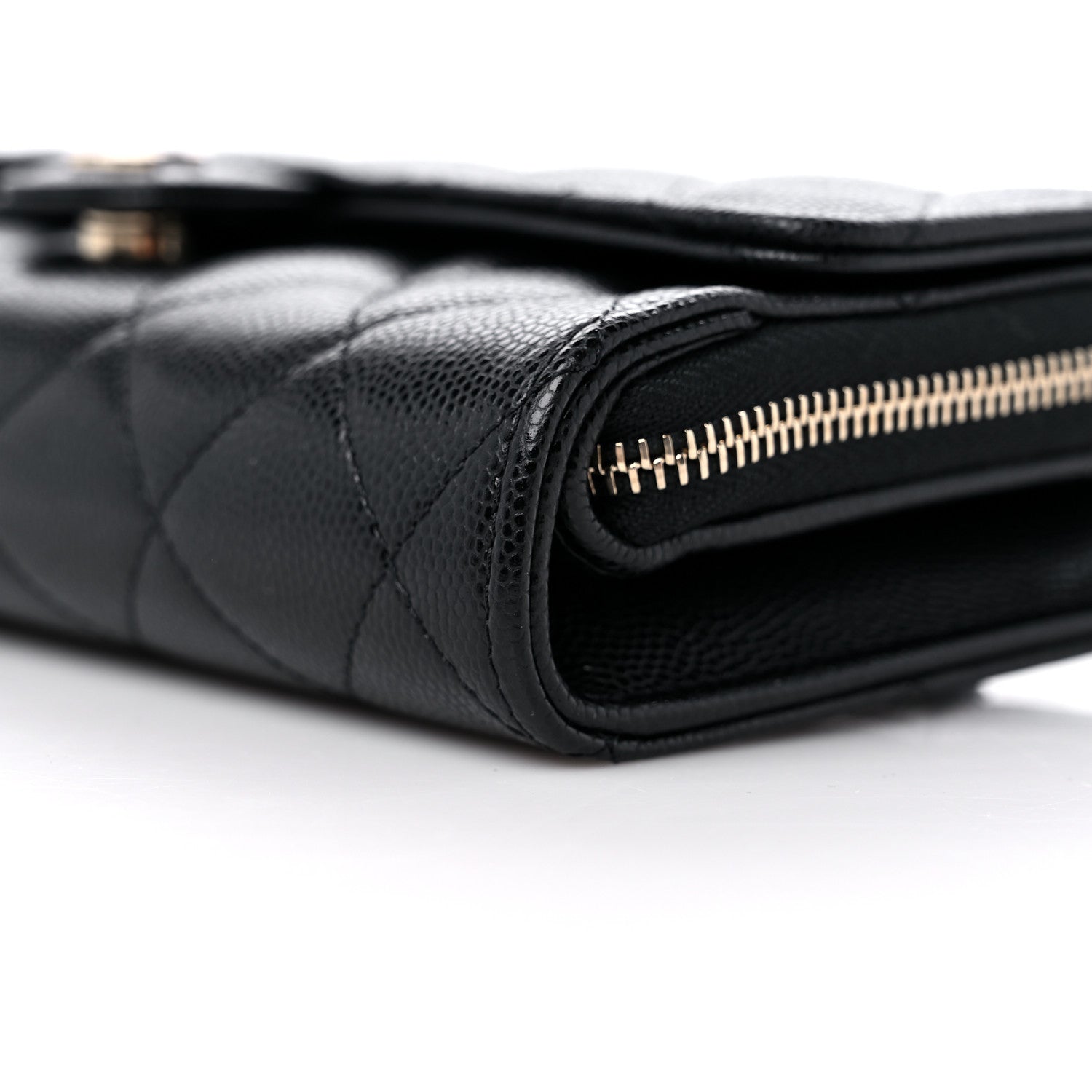 Chanel Caviar Quilted Phone Holder Wallet on Removable Chain Black 12 of 13