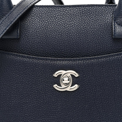 Chanel Grained Calfskin Small Neo Executive Shopper Tote Navy 9 of 12