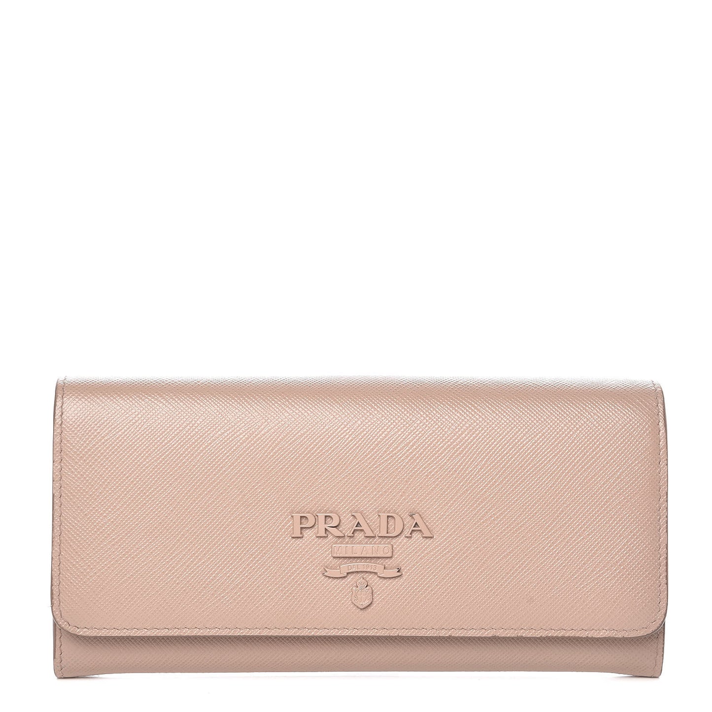 Saffiano Shine Monochrome Continental Wallet Cipria