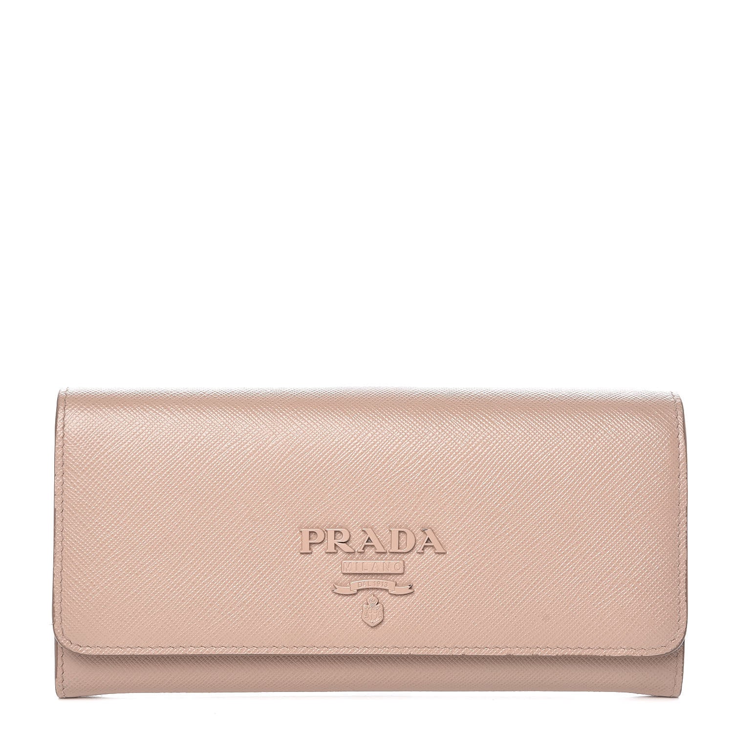 Prada Saffiano Shine Monochrome Continental Wallet Cipria 1 of 13