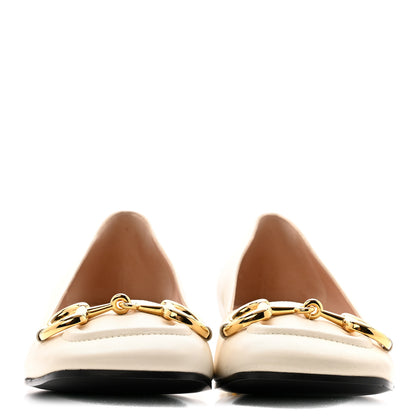 Gucci Malaga Kid Horsebit Ballet 25mm Flats 39.5 Mystic White 3 of 10