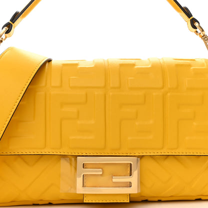 Fendi Nappa FF 1974 Embossed Baguette Mimosa 7 of 10