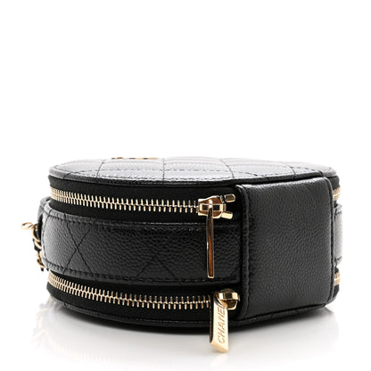 Chanel Caviar Quilted Round Handle With Care Vanity With Chain Black 4 of 9
