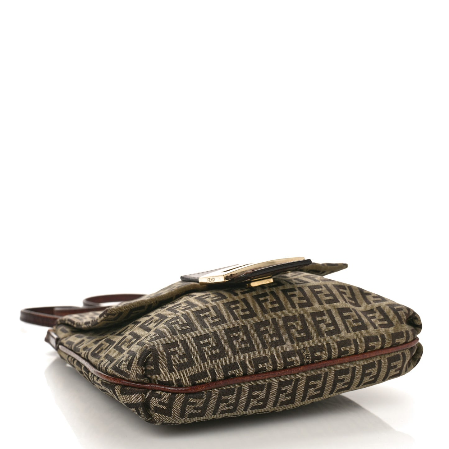 Zucchino Vitello Tube Messenger Bag Mogano Panna Bruciato