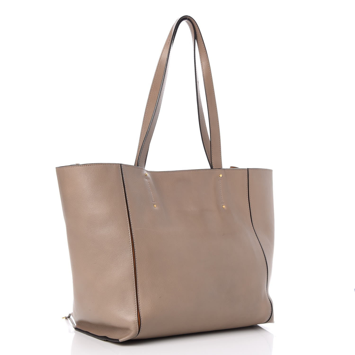 Chloe Smooth Calfskin Medium Milo Shopping Tote Motty Grey 3 of 13